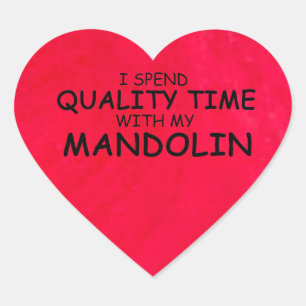 Quality Time Mandolin Heart Sticker