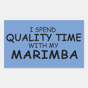 Quality Time Marimba Rectangular Sticker