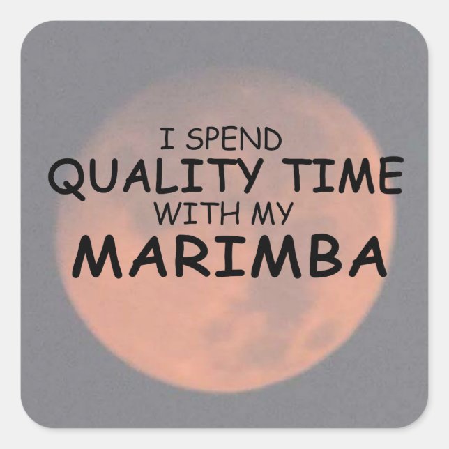 Quality Time Marimba Square Sticker (Front)