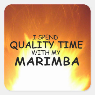 Quality Time Marimba Square Sticker