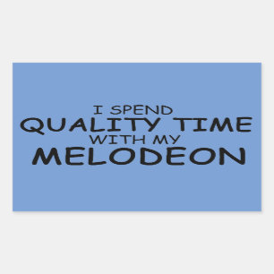 Quality Time Melodeon Rectangular Sticker