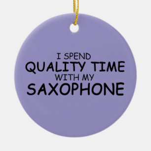 Quality Time Saxophone Ceramic Tree Decoration
