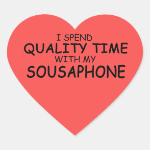 Quality Time Sousaphone Heart Sticker