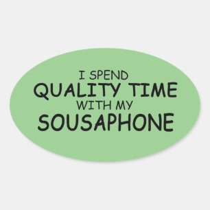 Quality Time Sousaphone Oval Sticker