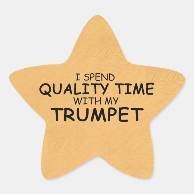 Quality Time Trumpet Star Sticker (Front)