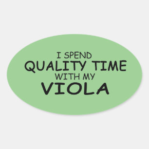 Quality Time Viola Oval Sticker