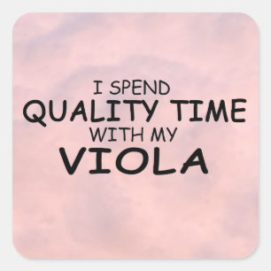 Quality Time Viola Square Sticker
