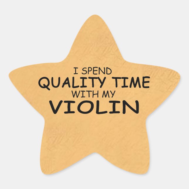 Quality Time Violin Star Sticker (Front)