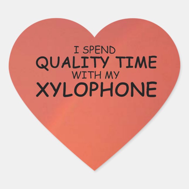 Quality Time Xylophone Heart Sticker (Front)