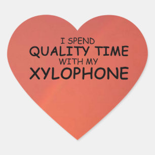Quality Time Xylophone Heart Sticker