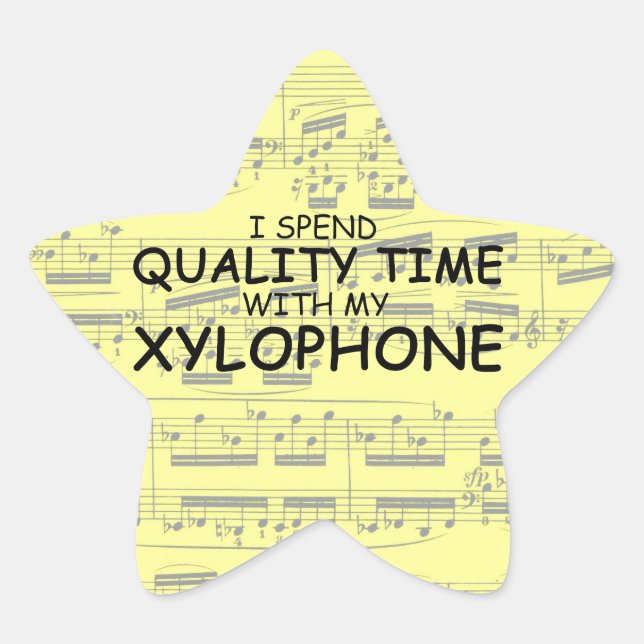 Quality Time Xylophone Star Sticker (Front)