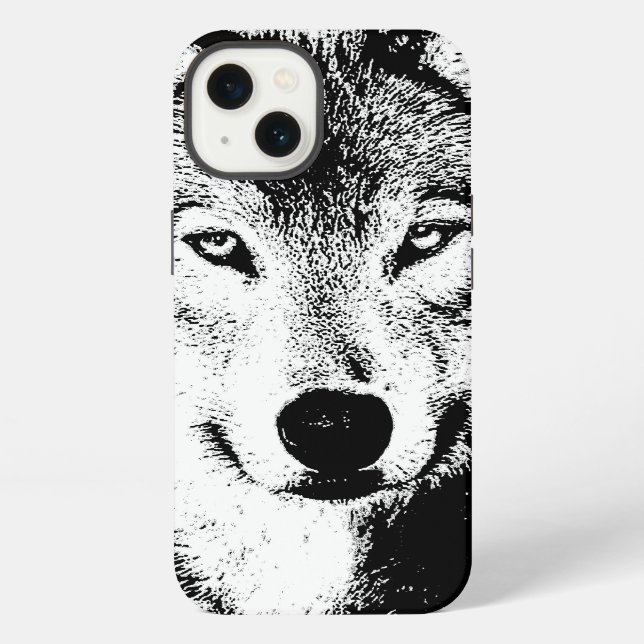 Quality Unique Wolf Artwork iPhone Case (Back)