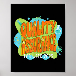 Quality Urance Lab Scientist Retro Lab Week Run 20 Poster