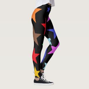 Quality Workout Leggings With Big Stars on Them