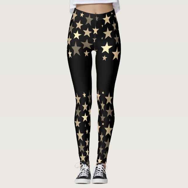 Quality Workout Leggings With Stars on Them (Front)