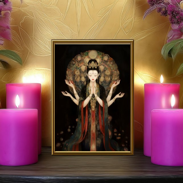 Quan Yin: Buddhist Goddess Dark Art Nouveau Poster (Creator Uploaded)