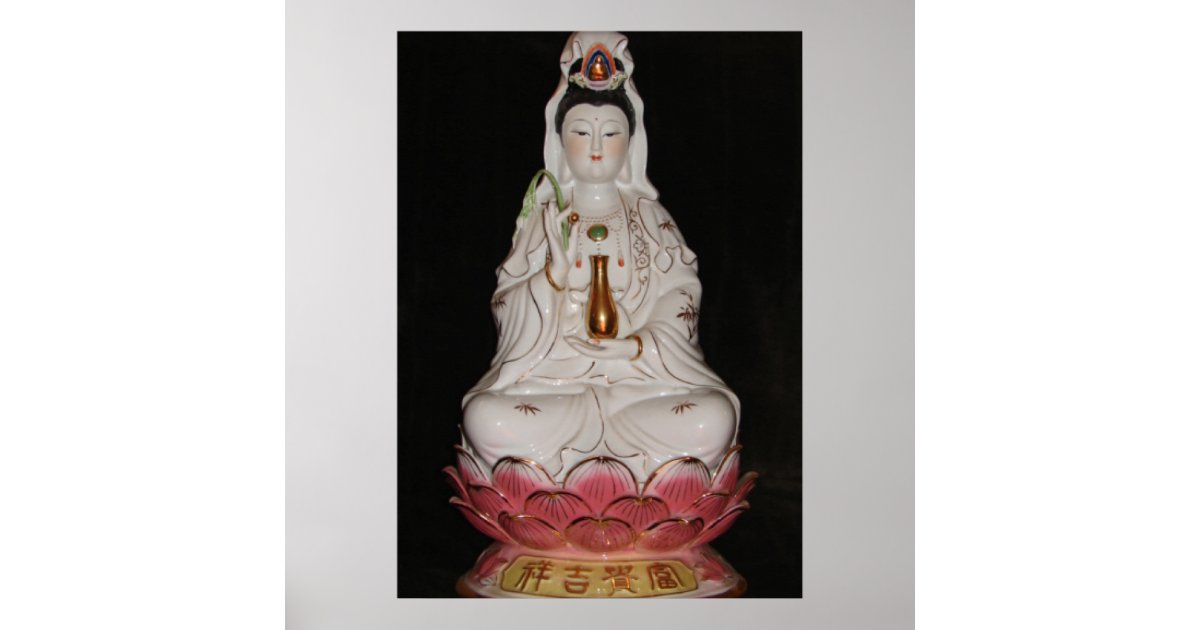 Quan Yin Goddess of Mercy Buddha Meditation Poster | Zazzle.co.nz