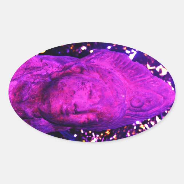 Quan Yin Oval Sticker (Front)