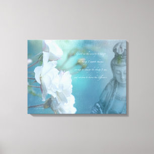 Quan Yin, serenity quote, 24" x 18" - MEDIUM Canvas Print