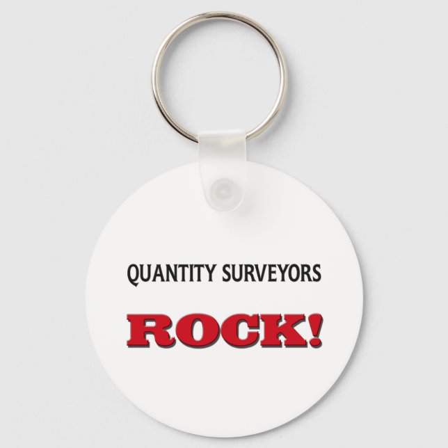 Quantity Surveyors Rock Key Ring (Front)