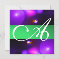 QUANTUM BUBBLE MONOGRAM purple green