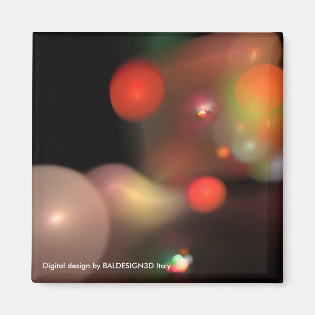 QUANTUM BUBBLES red violet Magnet (Front)