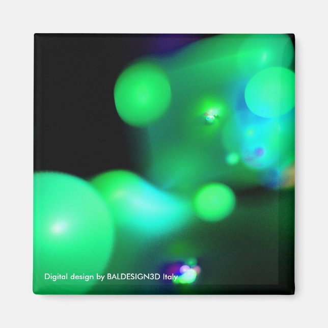 QUANTUM BUBBLES red violet Magnet (Front)