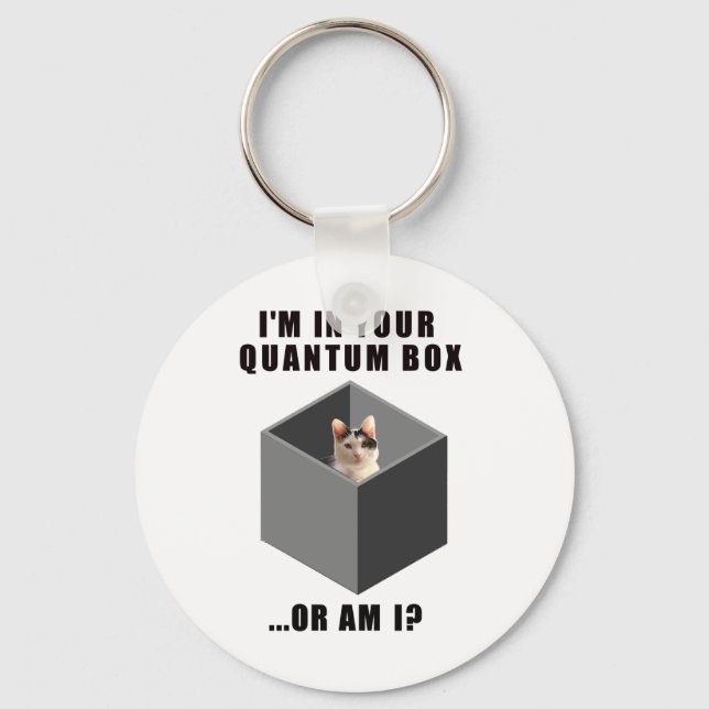 Quantum Cat Key Ring (Front)