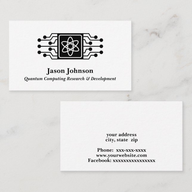 Quantum Computing Business Card (Front/Back)
