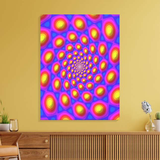Quantum Eigen State Mandala Art  Canvas Print (Insitu(LivingRoom))