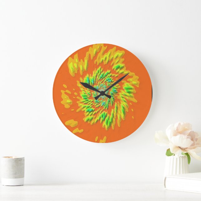 Quantum Eigenstate Mandala Pattern  Large Clock (Home)