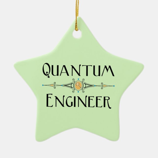 Quantum Engineer Line Ceramic Tree Decoration (Front)