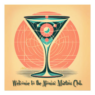 Quantum Entanglement Atomic Martini Club Cocktail Photo Print