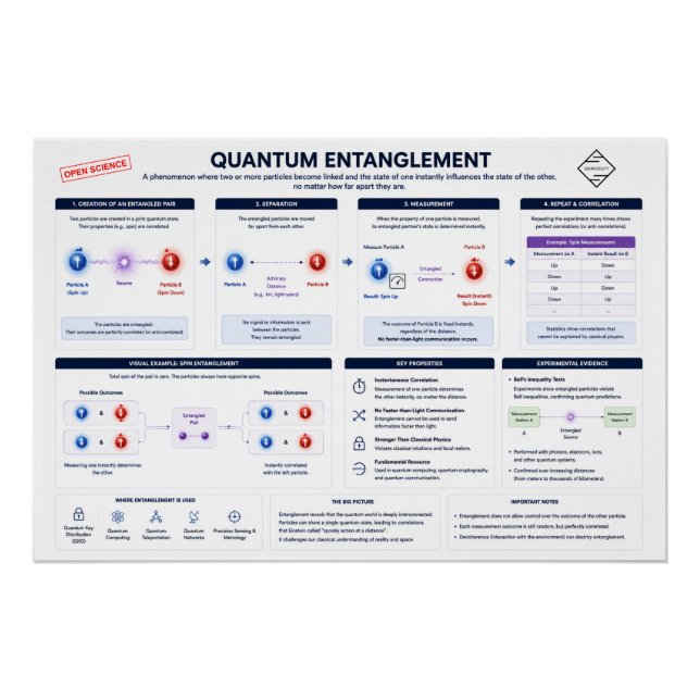 Quantum Entanglement Poster (Front)