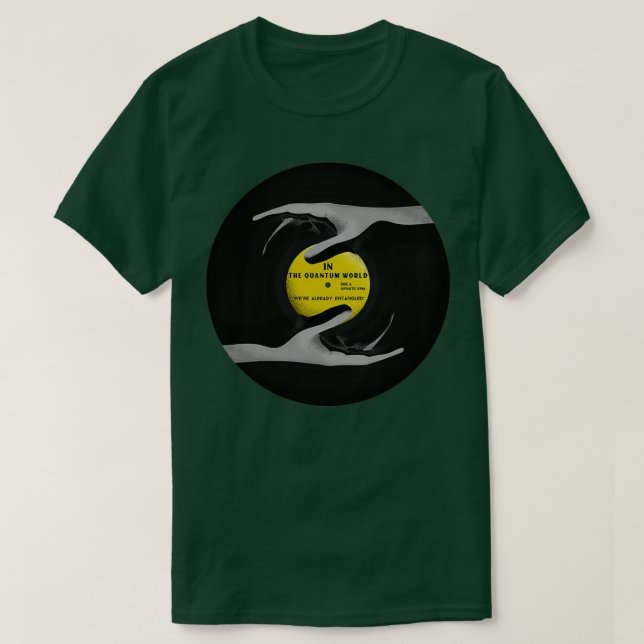 Quantum Entanglement Retro Relationship Status Des T-Shirt (Design Front)