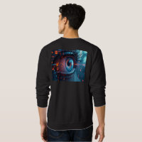 Quantum Eye men black sweatshirt back