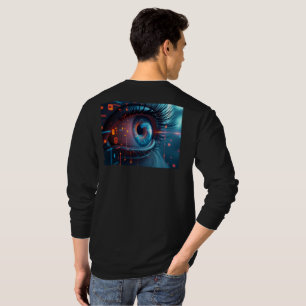 Quantum Eye men long sleeve black T-shirt back