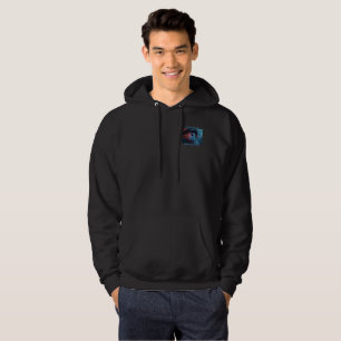 Quantum Eye tech men black hoodie pocket