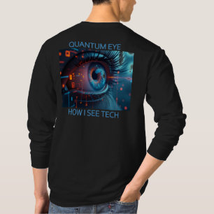 Quantum Eye tech men black long sleeve shirt back