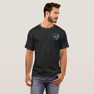 Quantum Eye tech men black T-shirt pocket