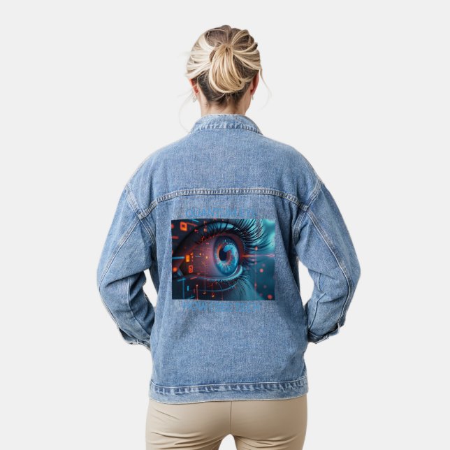 Quantum Eye tech women denim jacket (Model)