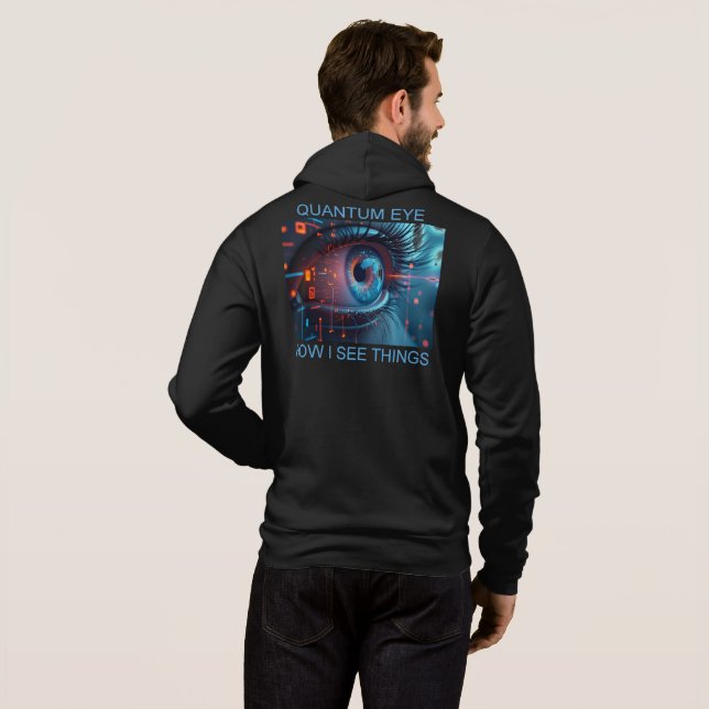 Quantum Eye things men Bella black hoodie back (Back Full)