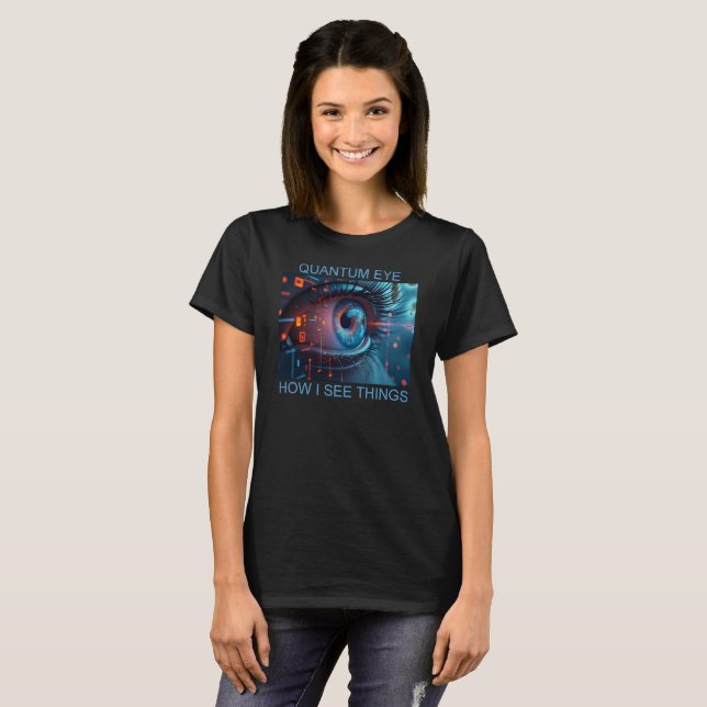 Quantum Eye things women black T-shirt (Front Full)