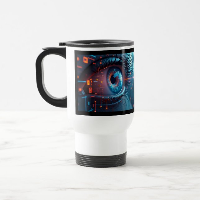 Quantum Eye travel commuter mug two sided (Left)