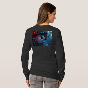 Quantum Eye women long sleeve black T-shirt back