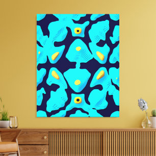 Quantum Floral Pattern Design  Canvas Print