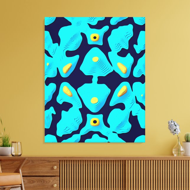 Quantum Floral Pattern Design  Canvas Print (Insitu(LivingRoom))