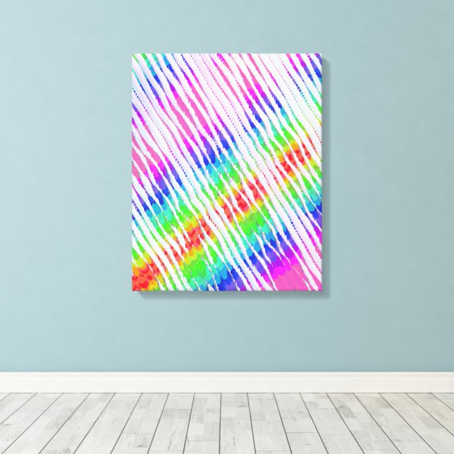Quantum Mechanics Colours Flowing Pattern  Canvas Print (Insitu(Wood Floor))