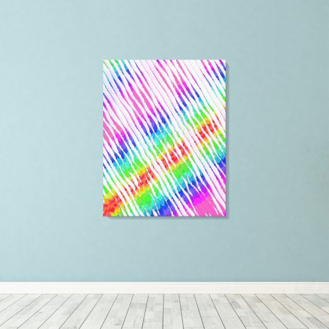 Quantum Mechanics Colours Flowing Pattern  Canvas Print (Insitu(Wood Floor))