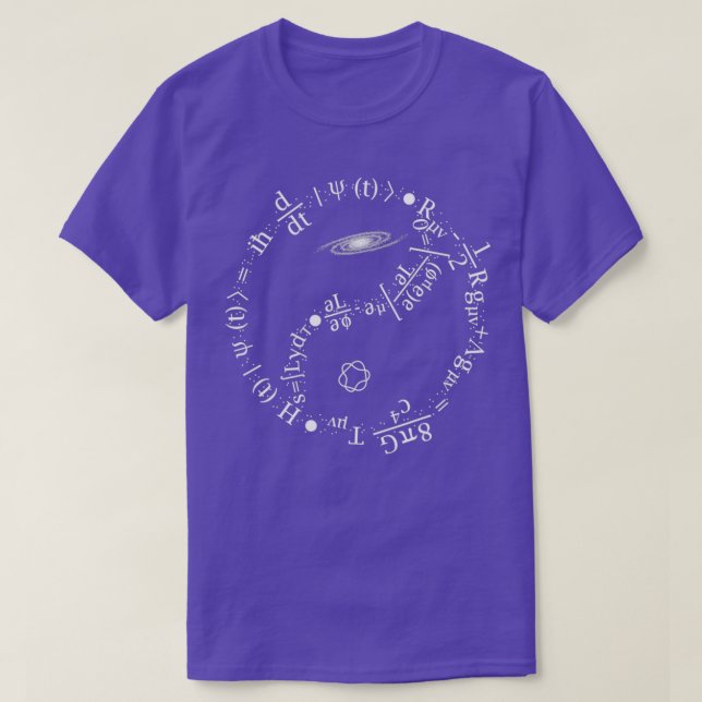 Quantum Mechanics Formula String Theory Maths T-Shirt (Design Front)